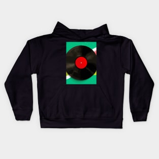 Retro Vinyl Record Colorful Kids Hoodie